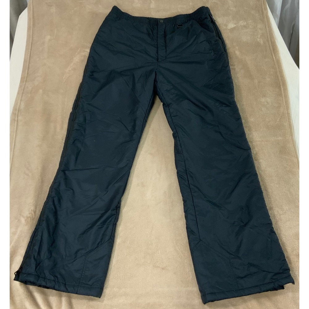 Obermeyer Skiwear Pants Mens XL Black Full Side Zip Good Condition
